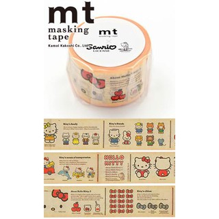 ⁎ 異想 ㍿ ◕౪◕。 ↝日本 mt X sanrio和紙膠帶 Hello Kitty 圖鑑 30mm*10m