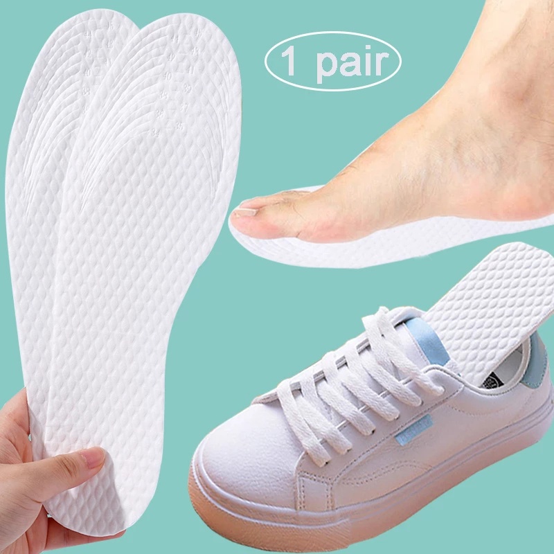 1 對男女通用的一次性木漿鞋墊 / 透氣吸汗除臭舒適鞋墊 / 超薄防滑鞋墊