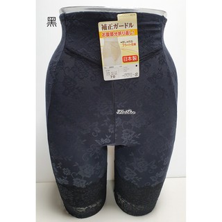 【Feather本館】日本製★現貨★高機能 腹部加強折返 骨盤補正 修飾 三分丈 三分長 束褲 5603 (2色3段)