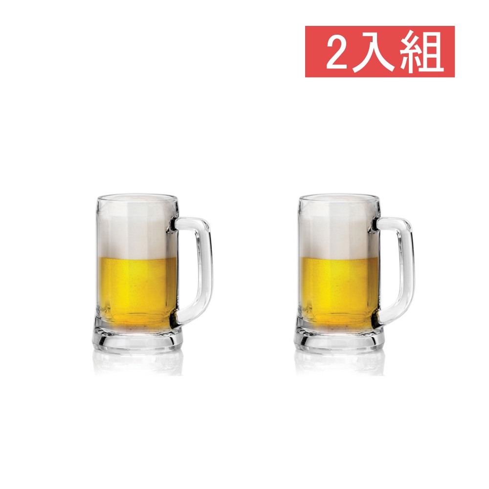 【Ocean】慕尼黑附柄啤酒杯(小)-355ml-2入《拾光玻璃》