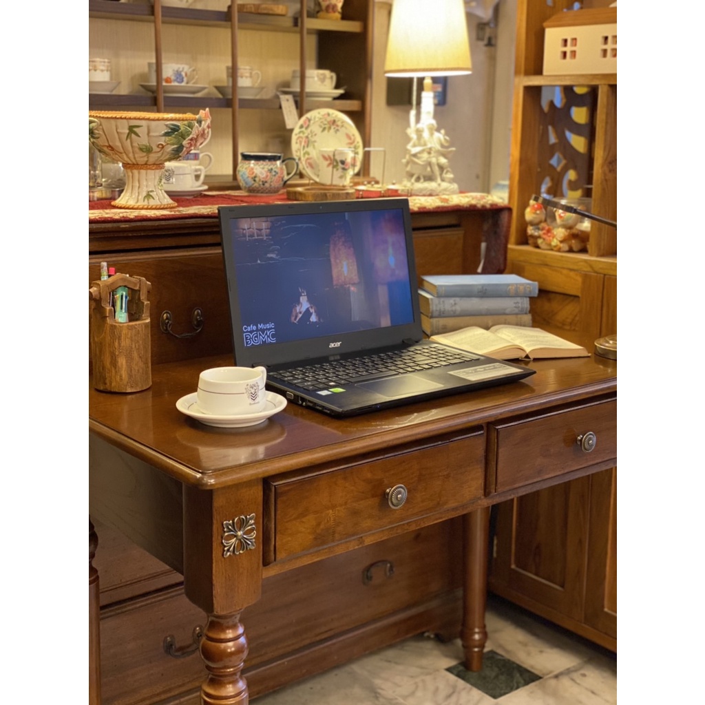 美式古典實木書桌電腦辦公桌寫字桌洽談桌【更美歐洲傢飾精品Amazing House】台南