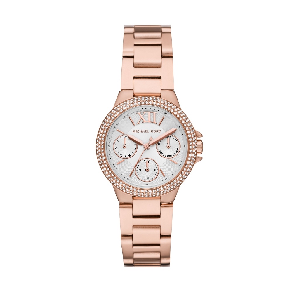 MICHAEL KORS 經典錶升級 玫瑰金數字三眼女錶 MK6845 38mm 公司貨保固2年