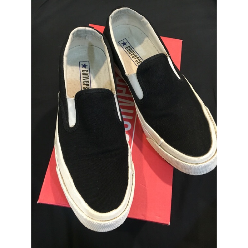 💯CONVERSE Deck Star‘67 Slip On 1970S 滑板運動鞋 黑標懶人鞋 150855C