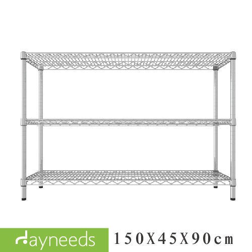 dayneeds 150x45 荷重型三層架高90公分 鐵架鐵力士架 收納架 廚房架 置物櫃