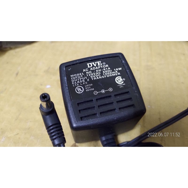 DVE DV-91A 變壓器9V 9VDC 1000mA 1.0A 5.5*2.1mm