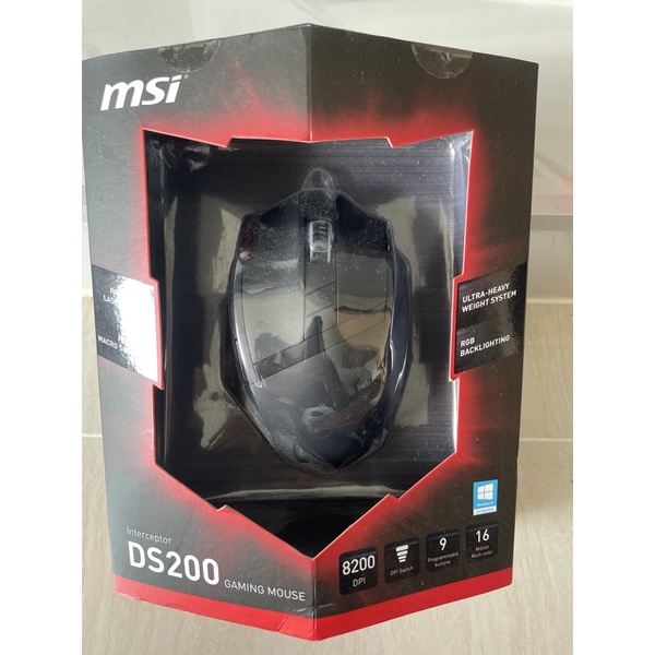 微星MSI Interceptor DS200 電競滑鼠/8200dpi/RGB背光
