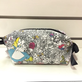 日本 迪士尼 ITS'DEMO 愛麗絲 妙妙貓 笑笑貓 時間兔 帆布 化粧包 筆袋 收納袋