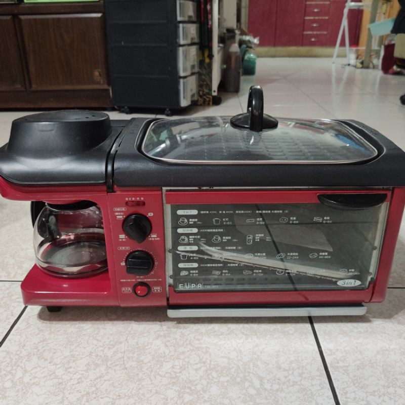 EUPA TSK-2871 早餐機 烤箱/咖啡機/鐵板燒三合一