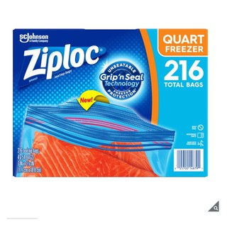 #921389好市多代購 Ziploc 雙層夾鏈冷凍保鮮袋17.7公分 X 18.8公分 X 216入