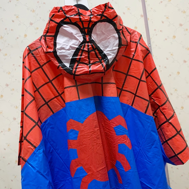 正版日本UNIVERSAL環球影城蜘蛛人兒童連帽斗篷披風雨衣