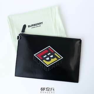 郵寄兵．現貨 BURBERRY 男用 設計方形LOGO手拿包 包包 男生包包 現貨 正品 代購 情人節禮物 父親節禮物