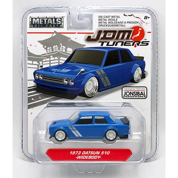 【秉田屋】現貨 Jada Toys JDM Nissan 日產 Datsun 510 寬體 1973 藍 1/64