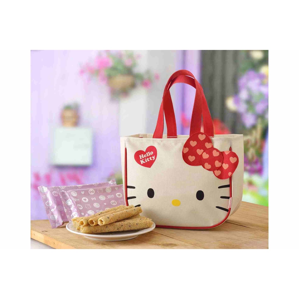 【現貨】Hello Kitty芝麻蛋捲-首選提袋禮盒三麗鷗九利臻喜年來蛋捲