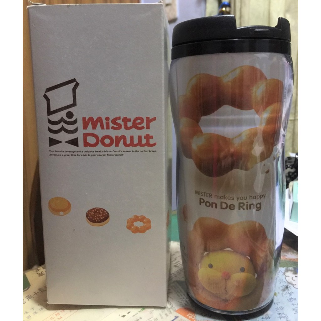 Mister Donut 波堤獅&amp;法蘭奇 隨行杯 咖啡杯 全新