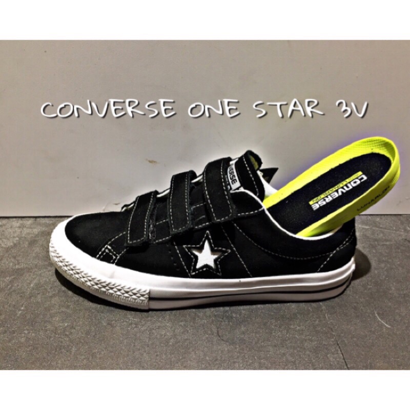 CONVERSE ONE STAR 3V LUNARLON 黑 麂皮 魔鬼氈 中童 女鞋 656131C