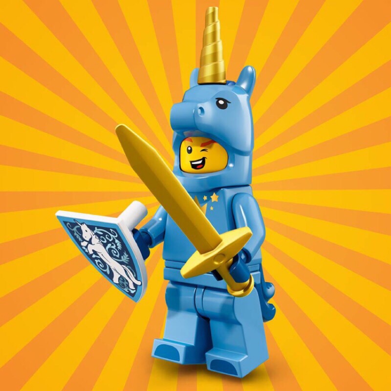 LEGO 71021 18代人偶包 樂高 藍色獨角獸 人偶 全新僅拆袋確認