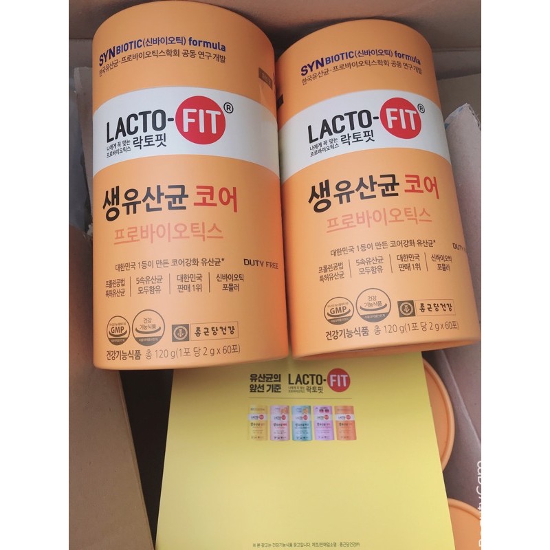 現貨！韓國LACTO--FIT鐘根堂益生菌&amp;乳酸菌（加強版橘色新款）60入/罐