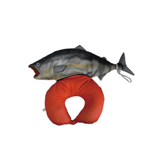 極稀有鮭魚頸枕 抱枕 出國必備 U型頭枕