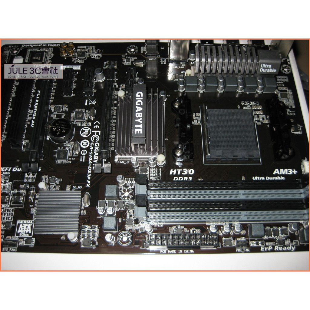 JULE 3C會社-技嘉 970A-DS3P FX AMD 990FX/DDR3/超耐久/庫存/ATX/AM3+ 主機板
