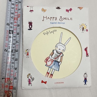 可愛兔子造型圓形隨身鏡 二手 H2