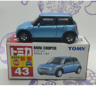 (現貨) 10 Tomica 多美 2016新車貼 43 Mini Cooper (盒況車況請看圖)