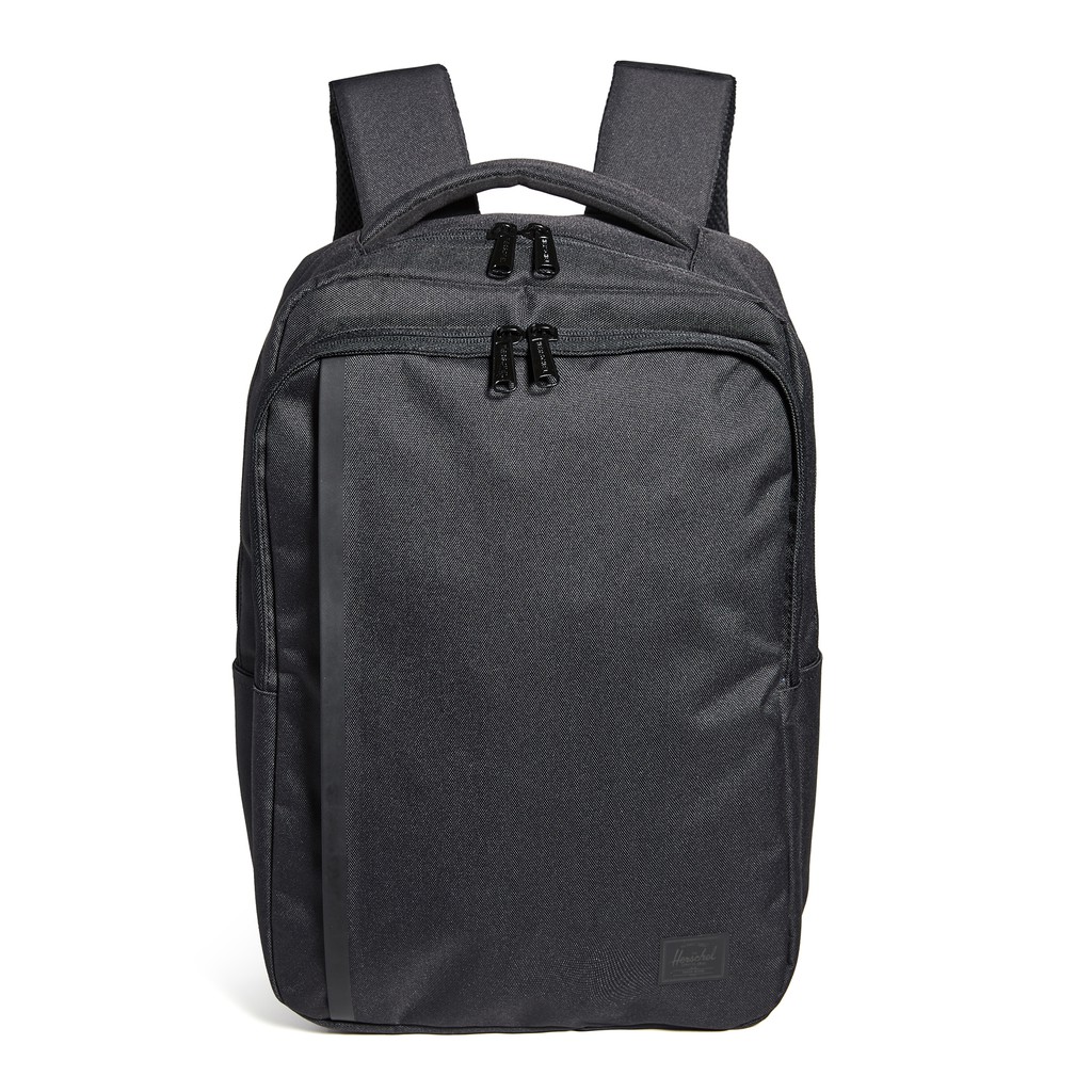 Herschel Travel 黑色 灰黑 帆布 水壺 平板 多夾層 筆電 後背包 背包 上班 電腦包 公事包 現貨