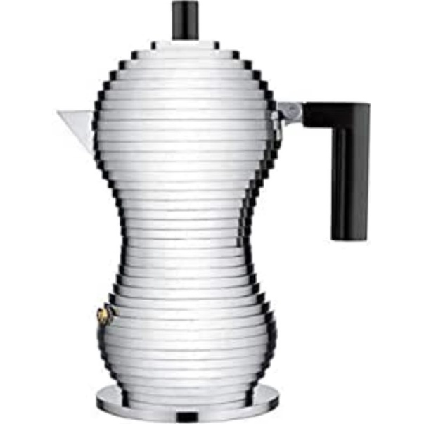 限量霧黑到貨 義大利米蘭設計 Alessi 美型小鳥摩卡壺 Pulcina 三杯3杯  非bialetti