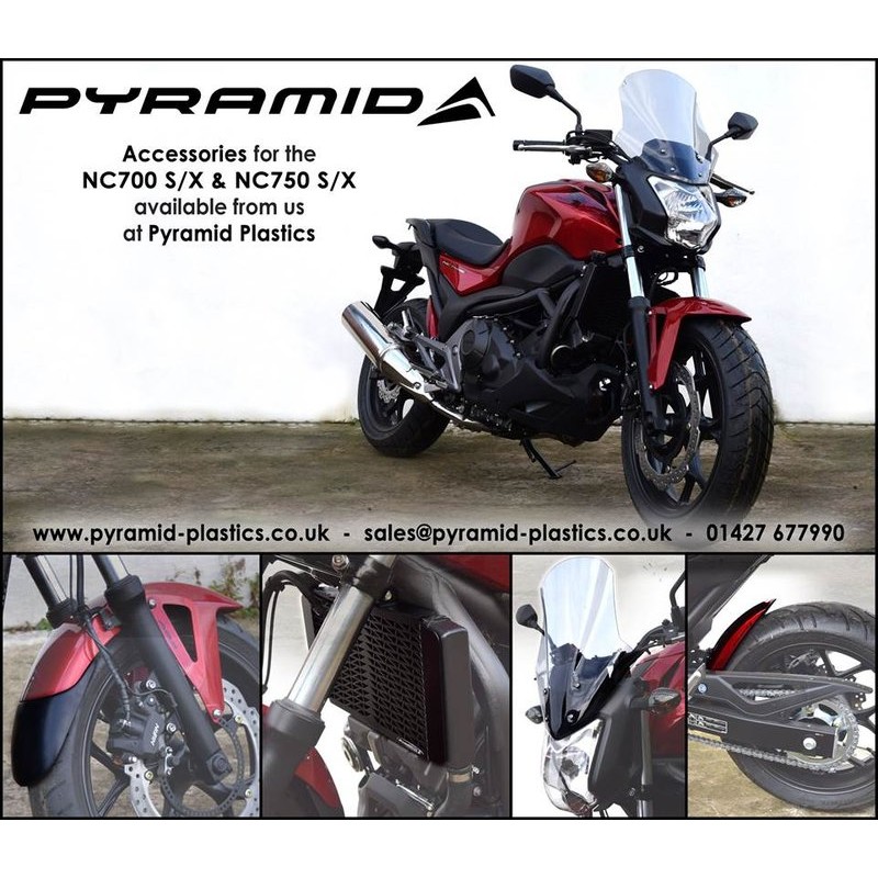 NC700S NC700X NC750S NC750X - PYRAMID 前土除延長片 附Stick-Fit 雙面膠