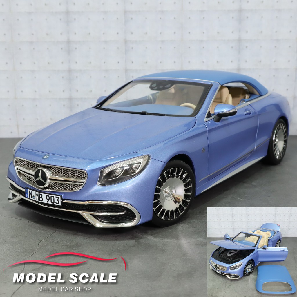 【模例】敞篷可拆 Norev 1/18 Mercedes-Benz Maybach S650 Cabriolet 藍