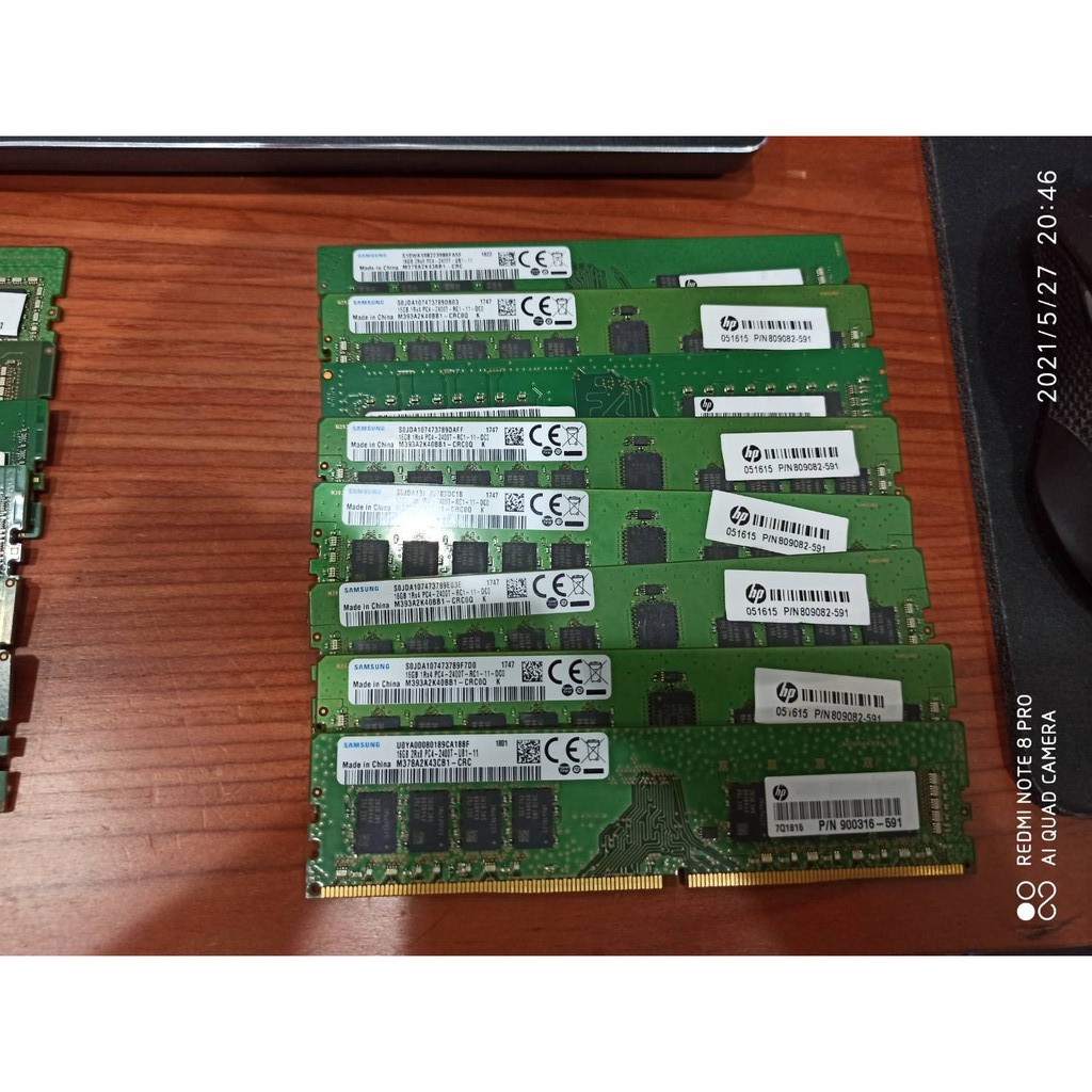 [人人有電腦] 售 桌機用 DDR4 2400 16G 8G 記憶體 廠牌有三星、美光