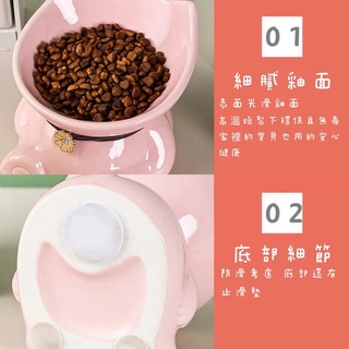 【怪喵SHOP】台灣現貨護頸高腳陶瓷碗 寵物碗 貓碗 貓咪碗 陶瓷碗 高腳碗 #5