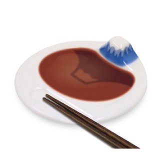 🚚現貨🇯🇵日本直送富士山醬油碟筷架 沾醬陶瓷醬料碟 日式和風餐具 多功能餐具 富士山倒影