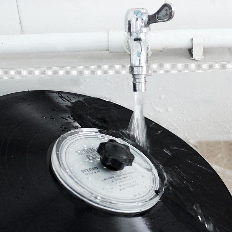 LP黑膠唱片專用洗碟夾黑膠唱片中心標籤防水夾水洗夾