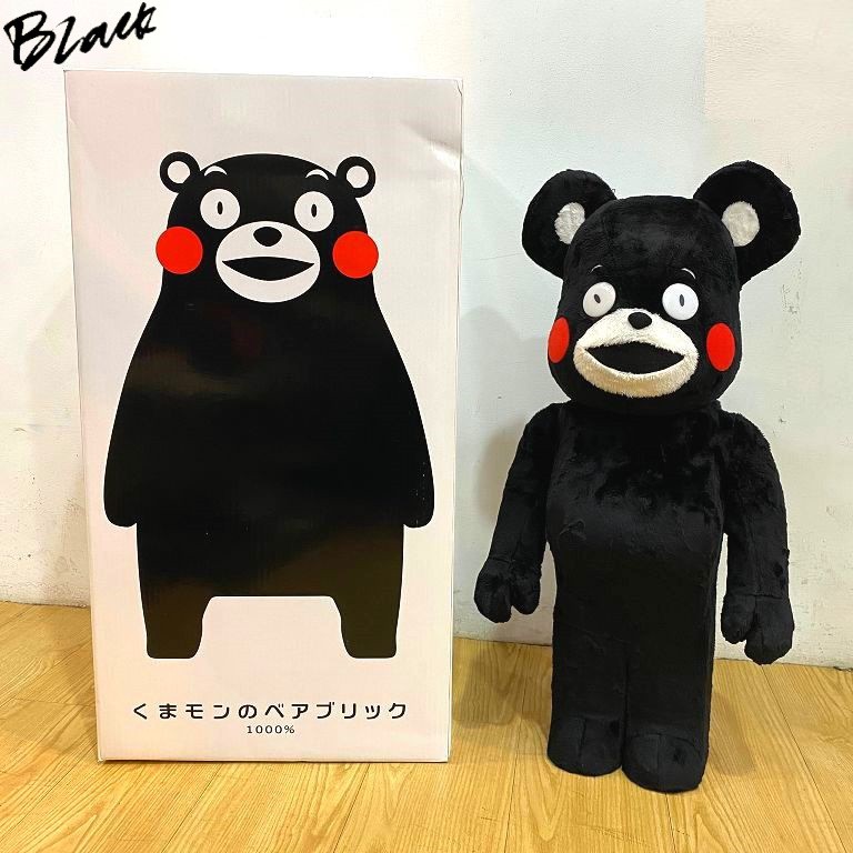 BLACK全新KUMAMOTO x BE@RBRICK熊本熊1000%絨毛庫柏力克小熊公仔 | 蝦皮購物