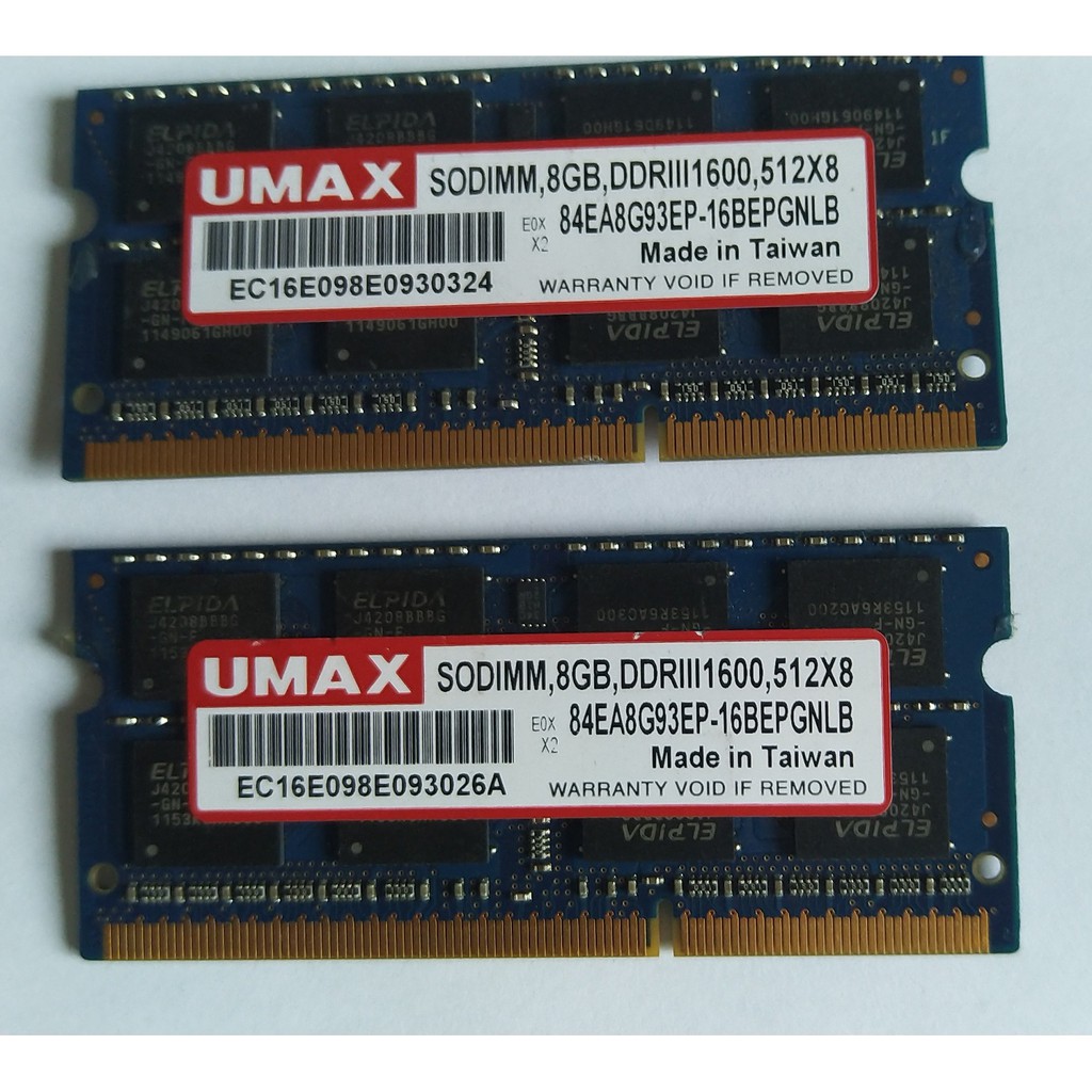 【賣可小舖 】U-MAX 終保 DDR3-1600 8G 799元  筆電記憶體 1.5V