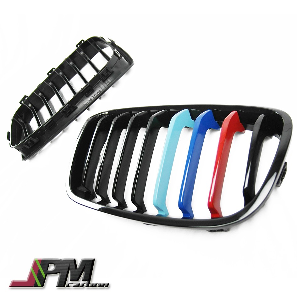 JPM Carbon 水箱護罩 鼻頭 亮黑+三色 單槓 BMW F20 前期 1系列 [熱賣款]