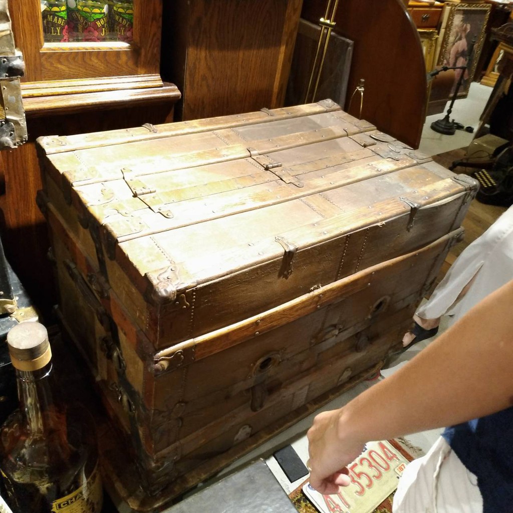 美國百年以上古董大型藏寶箱 復古藏寶箱 大木箱 [BOX-0308]