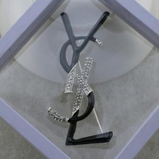 台灣有貨 西装大号ysl聖羅蘭字母胸花胸针高档女21潮配饰奢华气质别针ysl 蝦皮購物