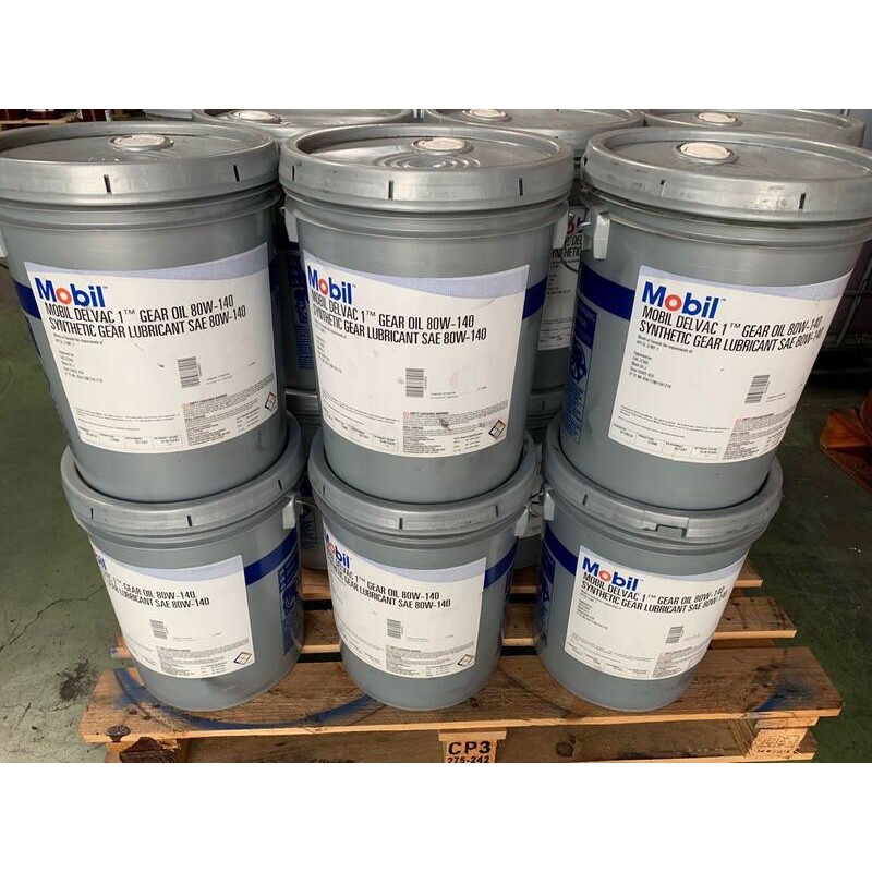 【MOBIL 美孚】Delvac 1 Gear 80W140、全合成極壓齒輪油、15.9 KG/桶裝【傳動系統】美國