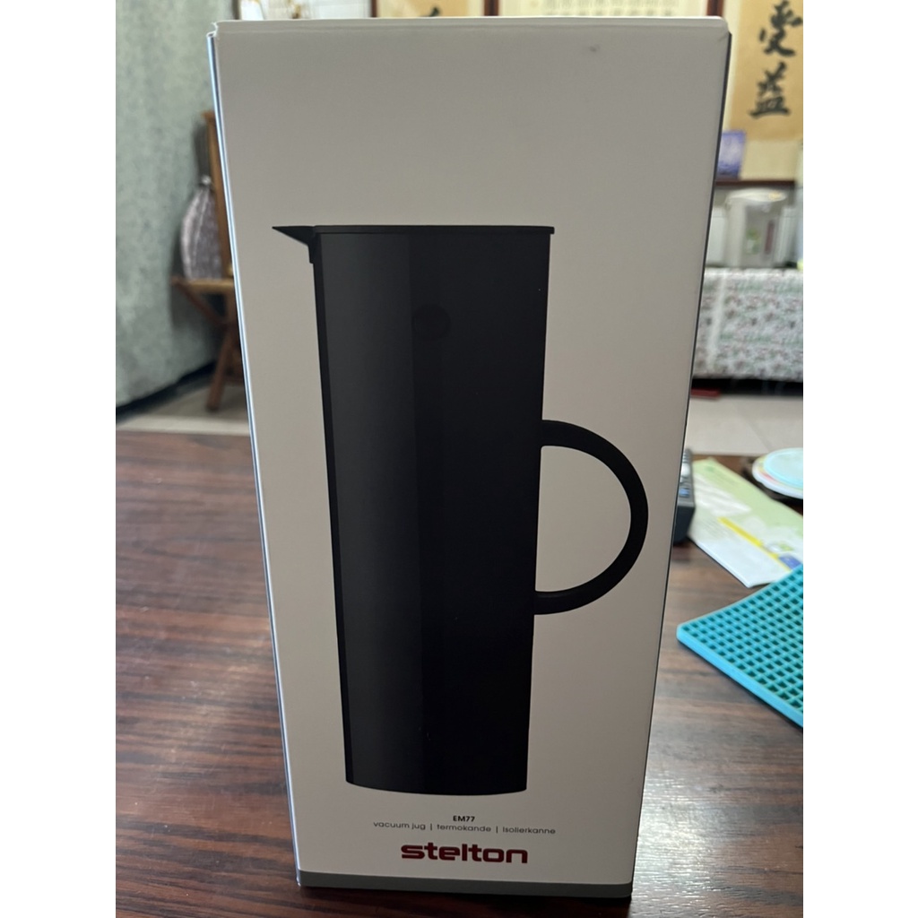 Stelton 全新 丹麥 啄木鳥真空保溫壺 黑 1L 家樂富 贈品