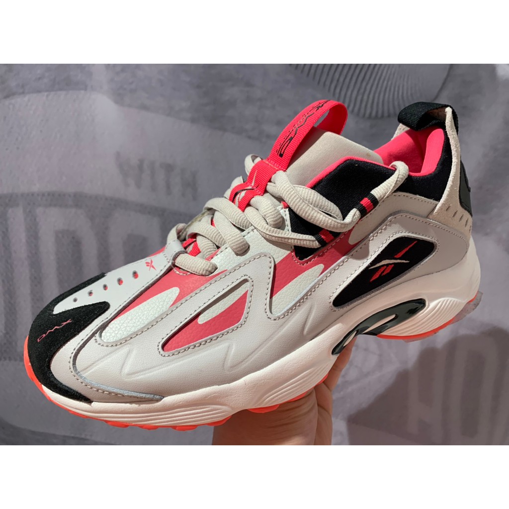 REEBOK DMX SERIES 1200 復古皮革慢跑鞋 灰粉紅 活氣墊 老爹鞋 男女 穿搭 休閒 DV9228