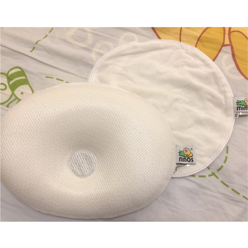 西班牙Mimos 3D超透氣自然頭型嬰兒枕 完美頭型 防扁頭 XL 枕頭和枕套