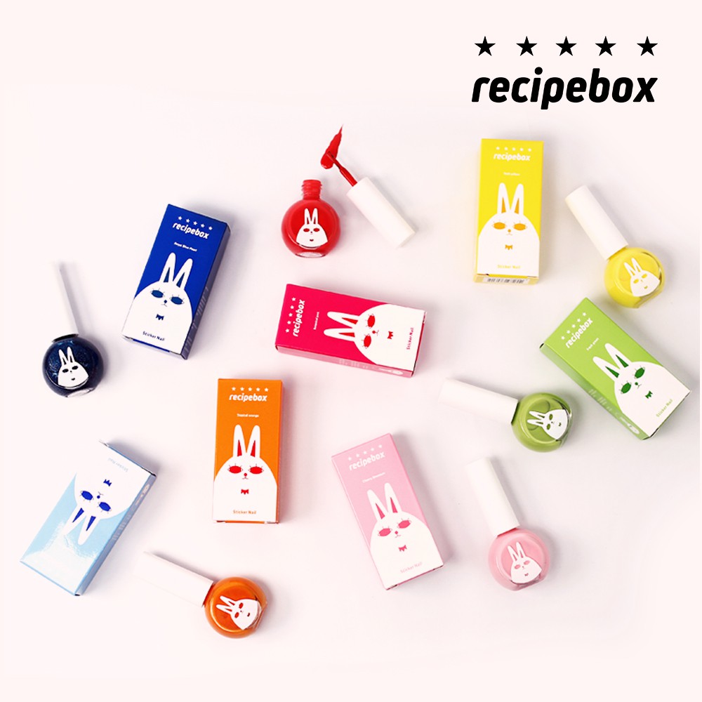 RECIPEBOX韩国代表儿童化妆品儿童水性美甲 兒童 化妝品 無毒 韓國