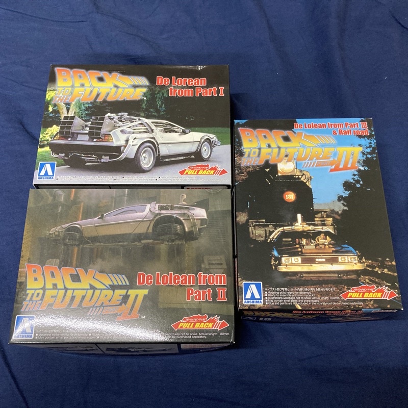 青島 1/43 delorean 回到未來 時光機 時光車 Time Machine 迴力車 aoshima