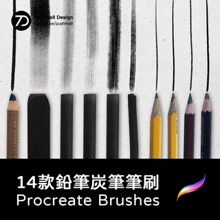 Procreate筆刷 · Procreate鉛筆炭筆素描繪畫筆刷畫筆Pencil Charcoal Brushes
