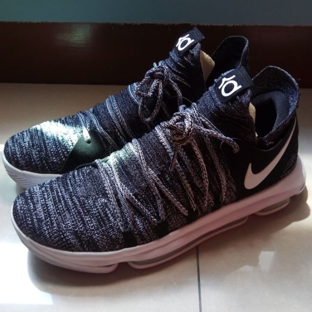 NIKE KD 10 雪花 編織 黑白  Oreo