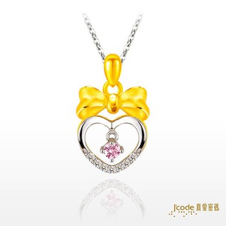 【J’code真愛密碼】✨送 花茶杯✨蝴蝶結 9999純黃金＋925純銀 墜子 配白鋼項鍊 項鍊 母親節禮物