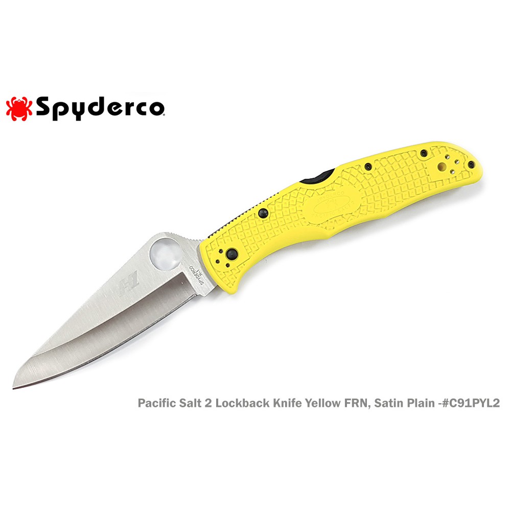 Spyderco Pacific Salt 2 水中用h 1 鋼折刀 蝦皮購物