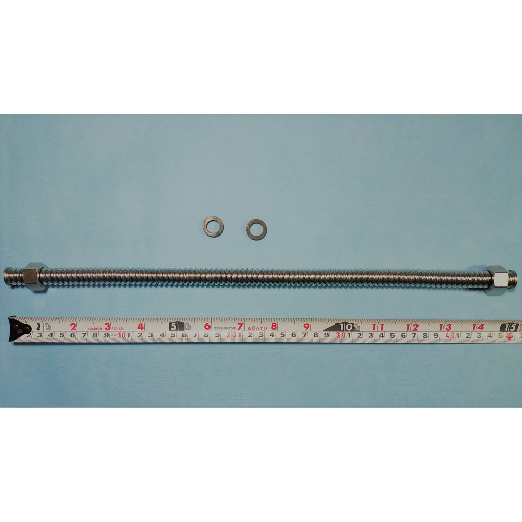 不鏽鋼 304 波紋管  螺紋管 不鏽鋼管 白鐵浪管 可繞管  熱水器軟管1尺半(45cm)