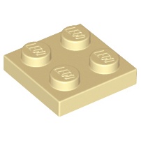 LEGO 樂高 米色 沙色 薄板 Tan Plate 2 x 2 3022